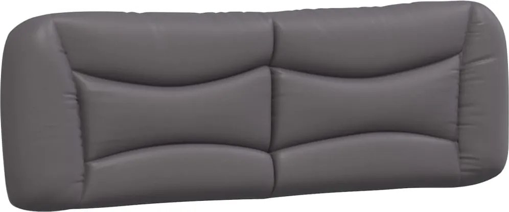 vidaXL Pernă pentru tăblie pat, Hvar, gri, 160 cm, piele artificială