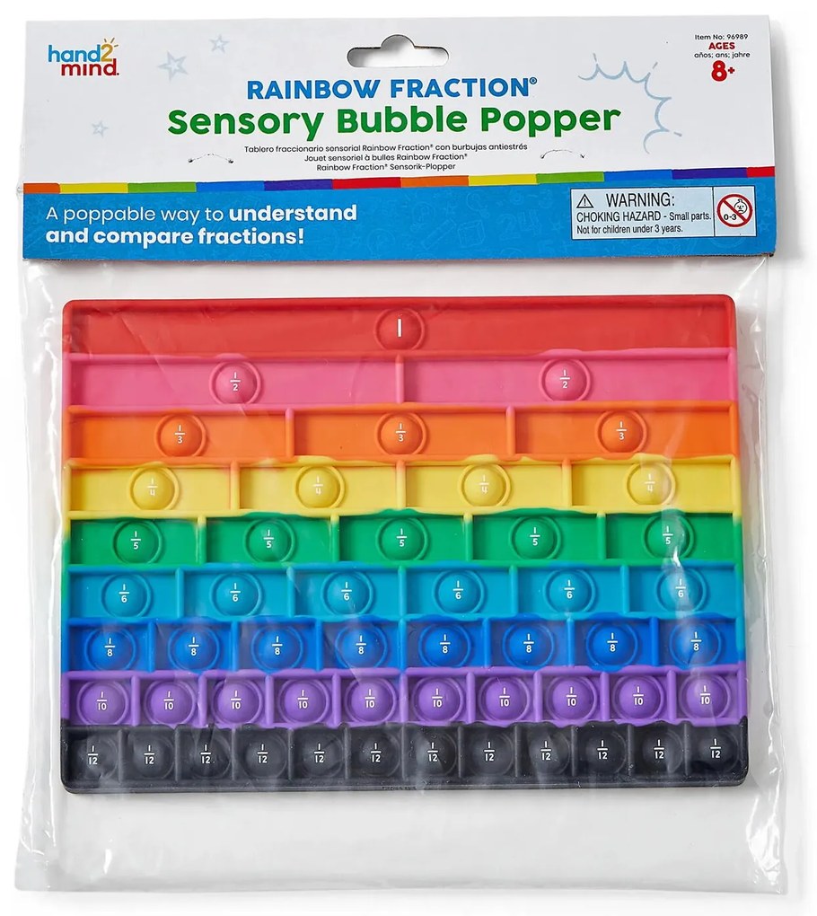 TABLITA SENZORIALA CU FRACTII - RAINBOW FRACTION® - HAND2MIND (96989)