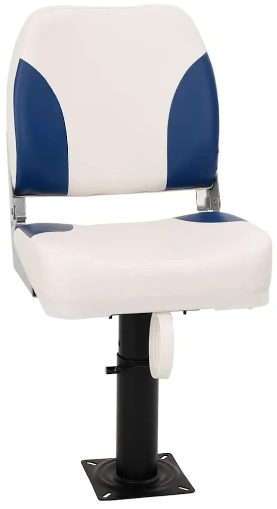 vidaXL Set scaun pliabil pentru barcă, albastru și alb, 41x36x48 cm