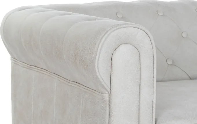 Canapea 2 locuri din stofa si lemn de mango " Covetry White "