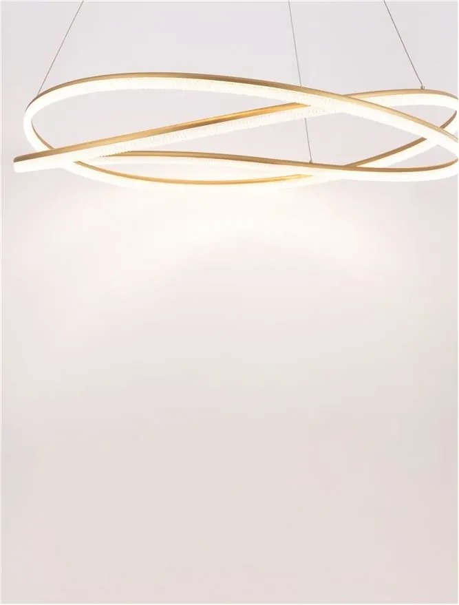 Lustra LED CCT moderna cu telecomanda OPEHLIA auriu