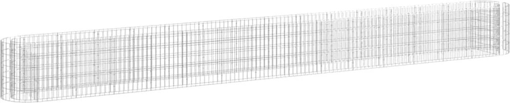 vidaXL Strat înălțat gabion, 540x50x50 cm, fier galvanizat