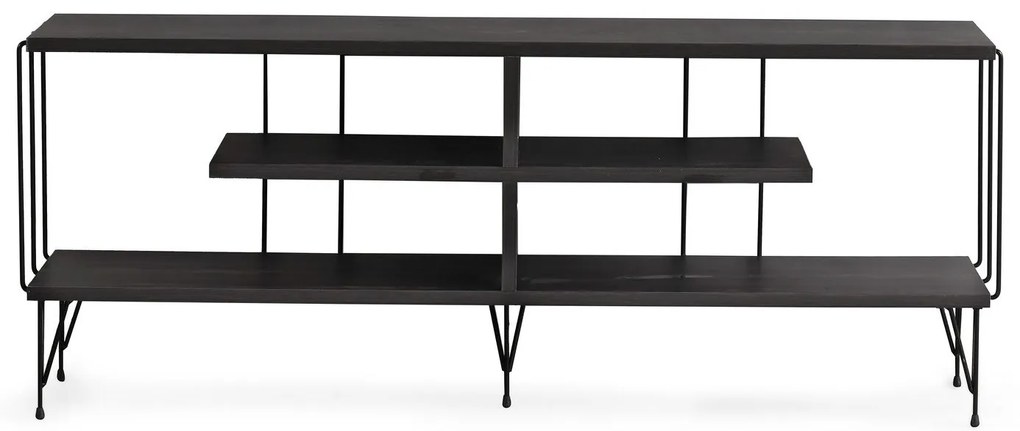 Comoda TV Eze, Crem - Alb - Maro - Gri, 120 x 45 x 30 cm