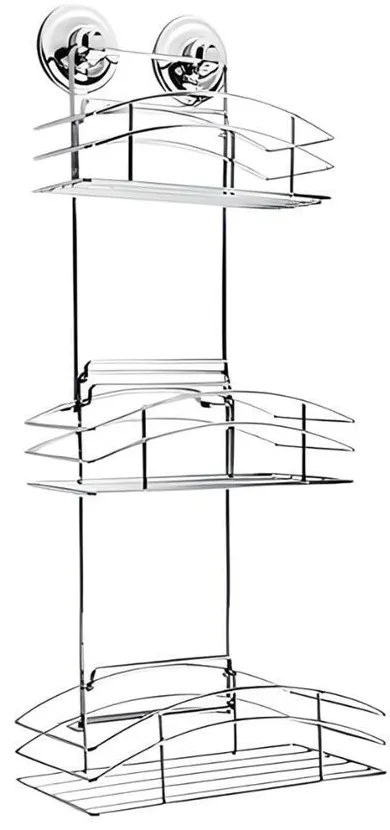 Raft de baie fara gaurire LIVORO 58 cm, argintiu