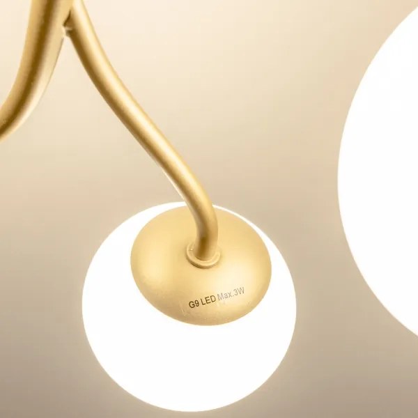 Lustră LED aplicată Brilagi MISTEL 6xG9/3W/230V auriu/alb