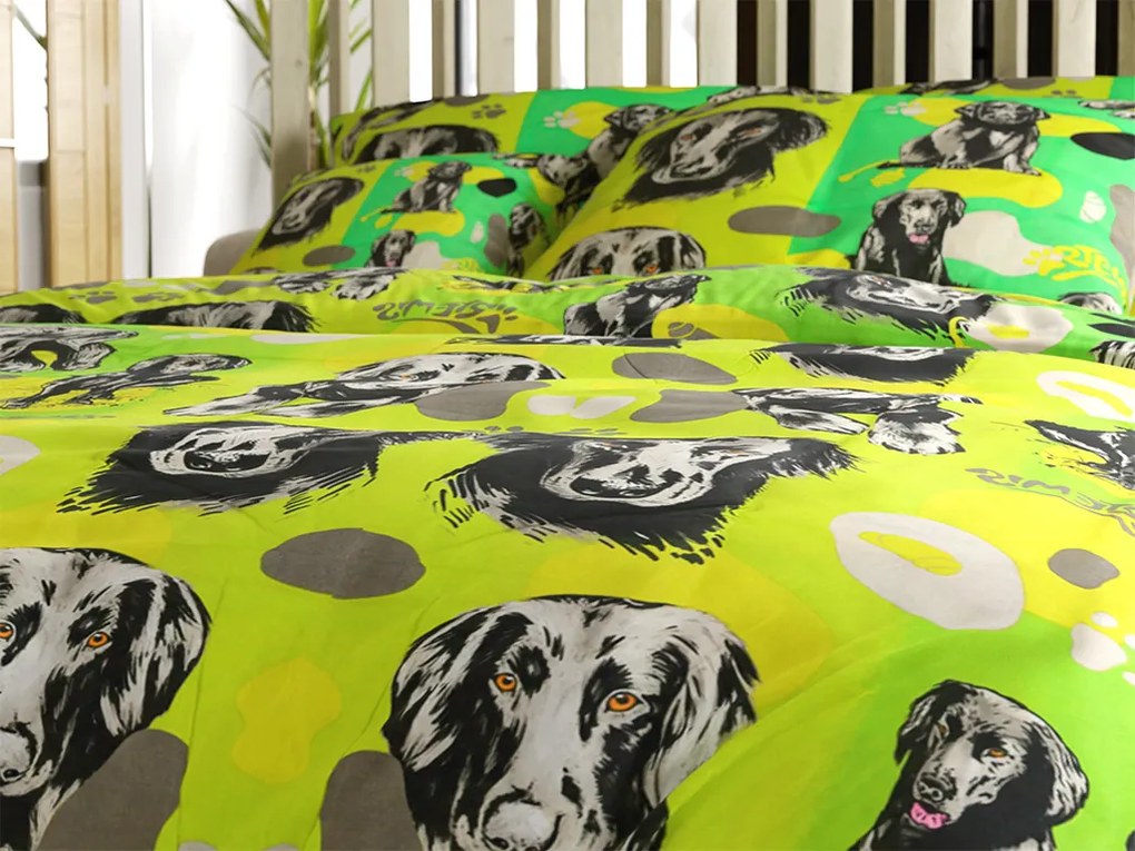 Lenjerie de pat din bumbac ARTEMIS verde Dimensiune lenjerie de pat: 70 x 90 cm | 140 x 200 cm