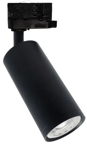 Spot pentru sistem pe șină MICA 1xGU10/25W/230V trifazic negru