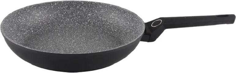 Tigaie aluminiu Zilan ZLN3314, Interior granit, Compatibil inductie, Diametru 28 cm, Maner soft touch