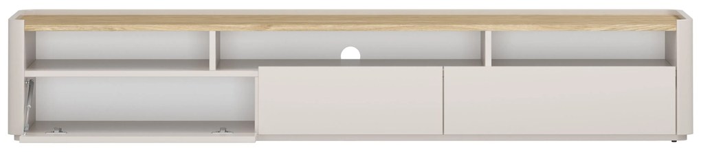 Comodă TV cu două sertare Elivo 200 cm - cașmir / stejar uleiat