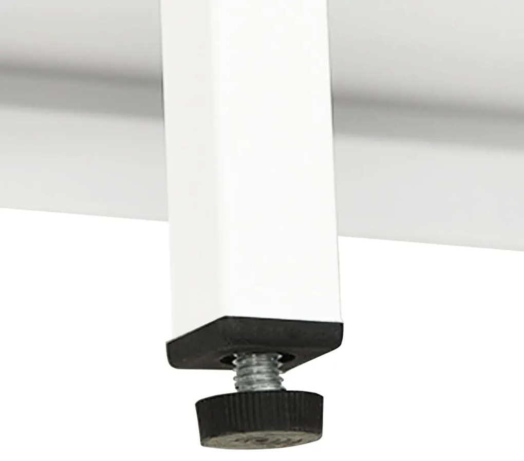 Servanta, alb, 75x35x105 cm, otel si sticla 1, Alb