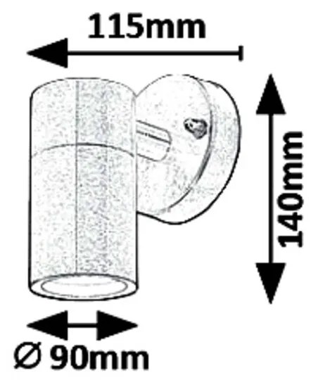 Aplica pentru iluminat exterior cu protectie IP44, Zagreb 7938 RX