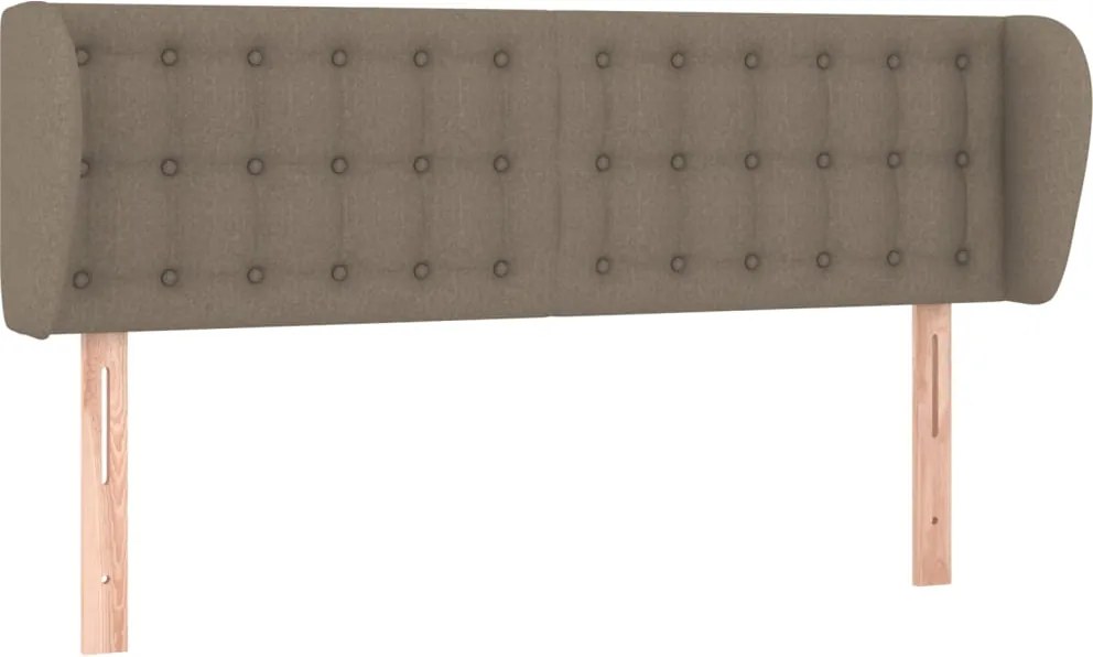 vidaXL Tăblie de pat cu aripioare gri taupe 147x23x78/88 cm textil
