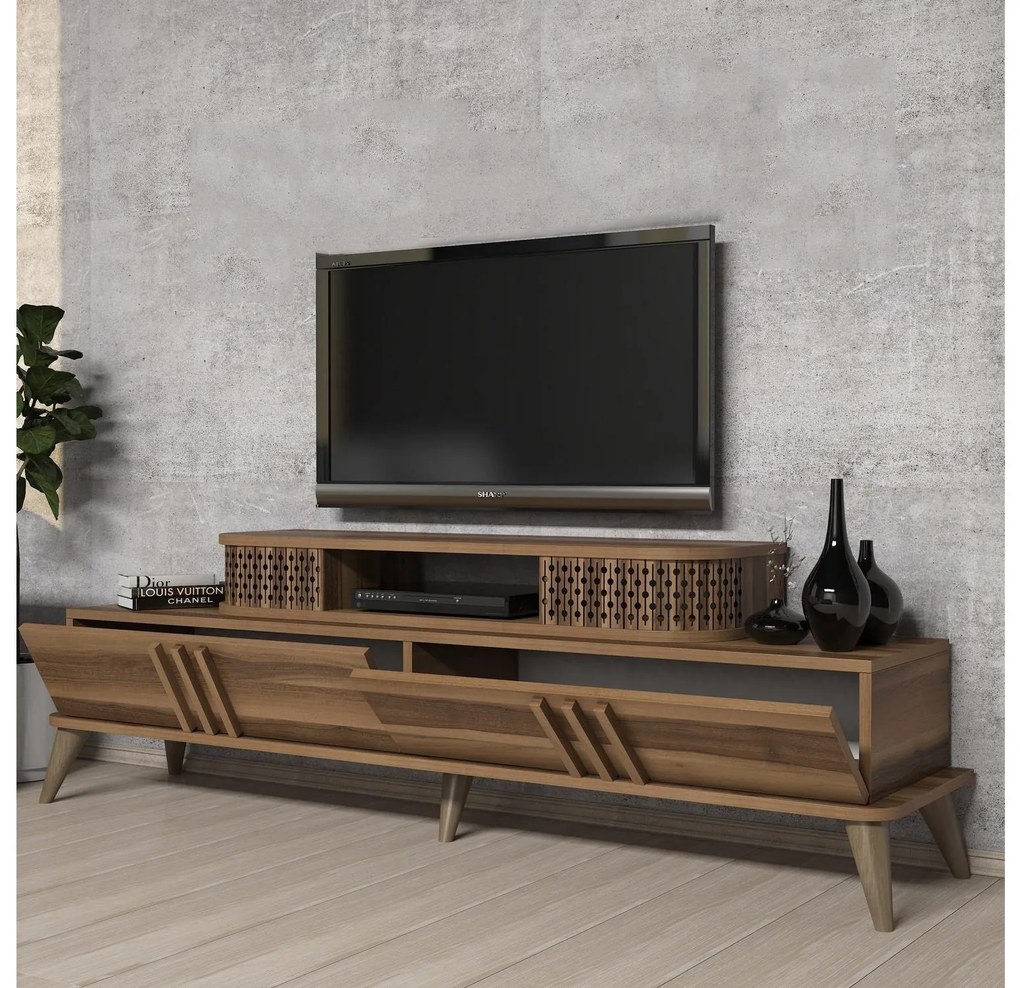 Masă TV/Dulap Lamele 2 (Nuc) . 1095638