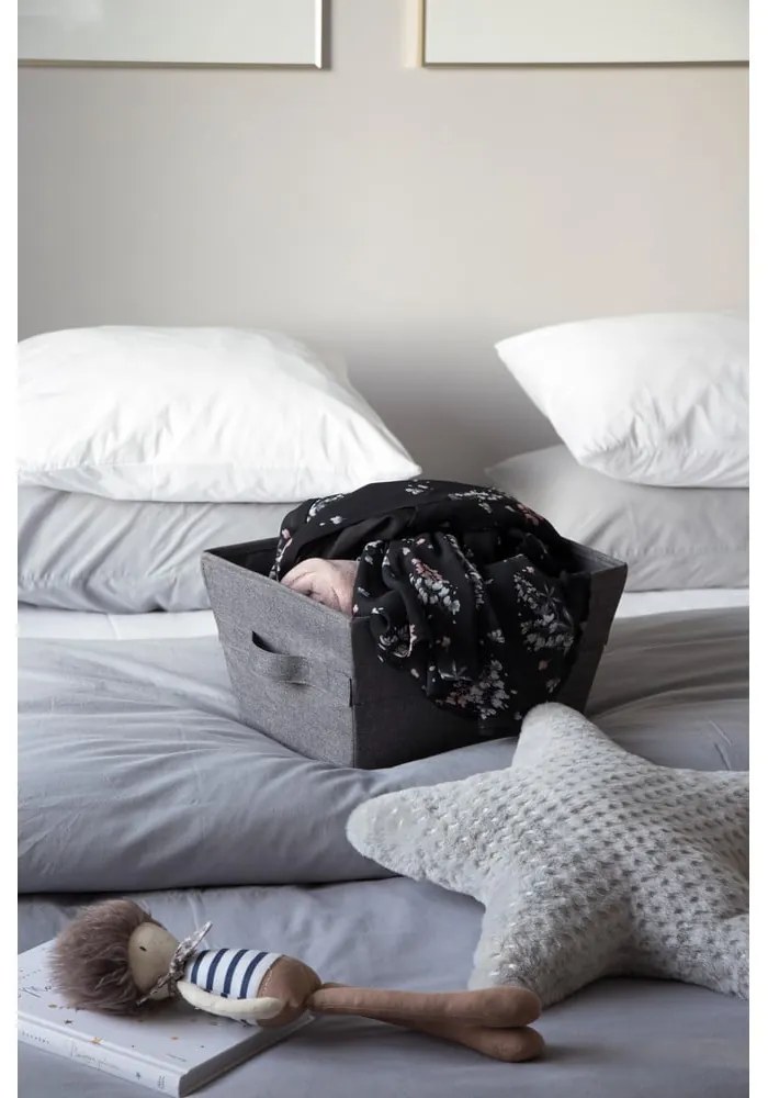 Coș de depozitare Bigso Box of Sweden Tap, 26 x 19 cm, gri