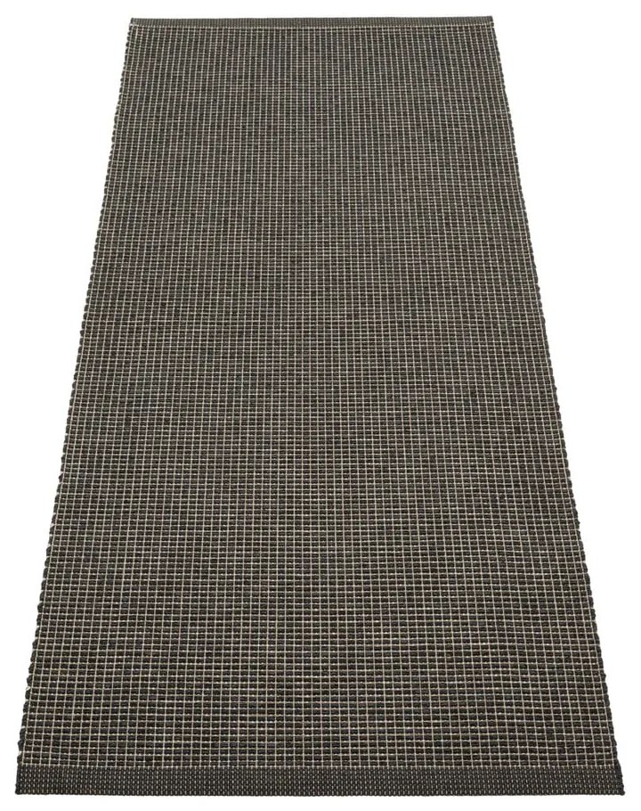 Covor tip traversă pentru interior și exterior gri antracit 70x180 cm Emm Black Linen – Pappelina