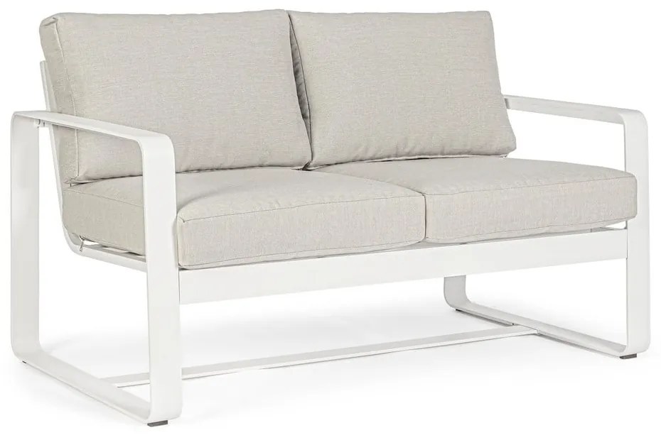 Canapea de grădină albă din aluminiu Merrigan – Bizzotto