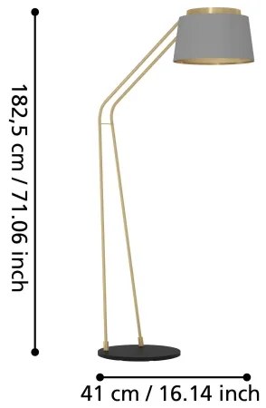 Lampadar Eglo 390174 ALMERIMAR 1xE27/40W/230V gri/auriu