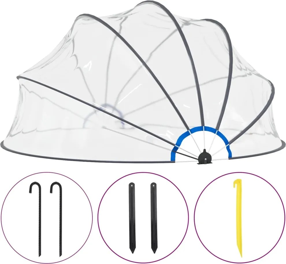 vidaXL Cupolă pentru piscină, 440 x 220 cm