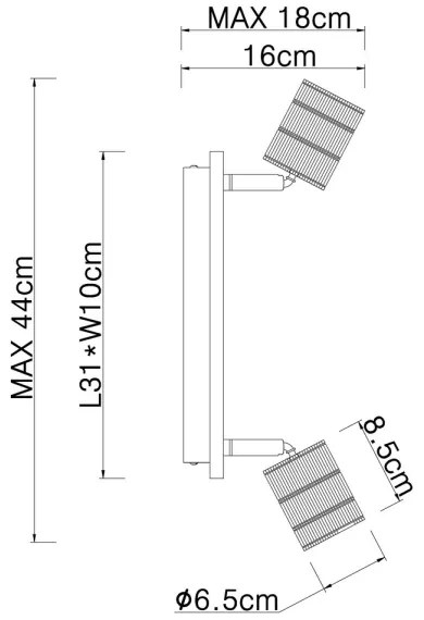 Spot Globo 54033-2 JOSELLA 2xE27/60W/230V