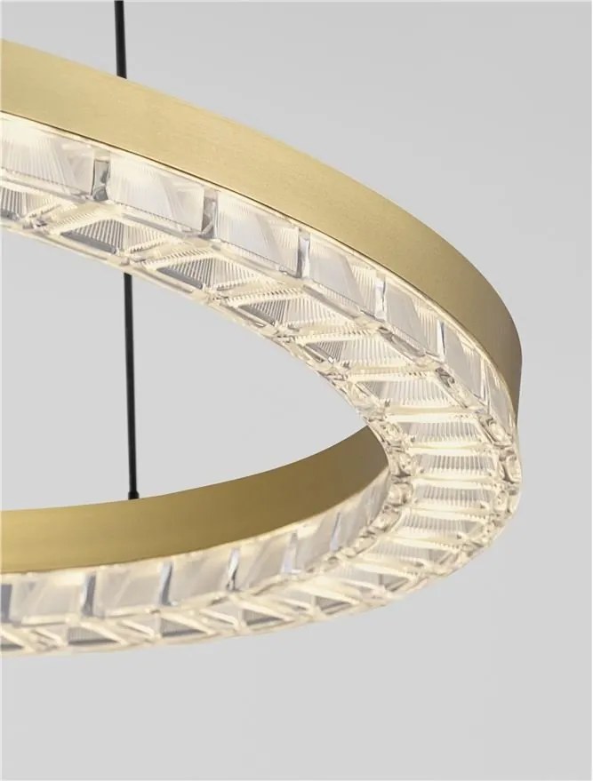 Lustra circulara aluminiu auriu GREAMY D-46cm