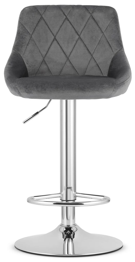 OFERTA Scaun de bar gri VELVET KAST II. calitate