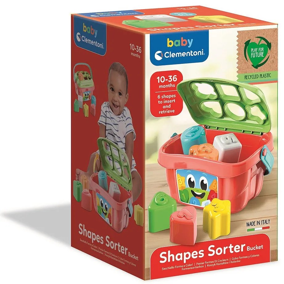 Colorat Smile coș sortator de forme Clementoni