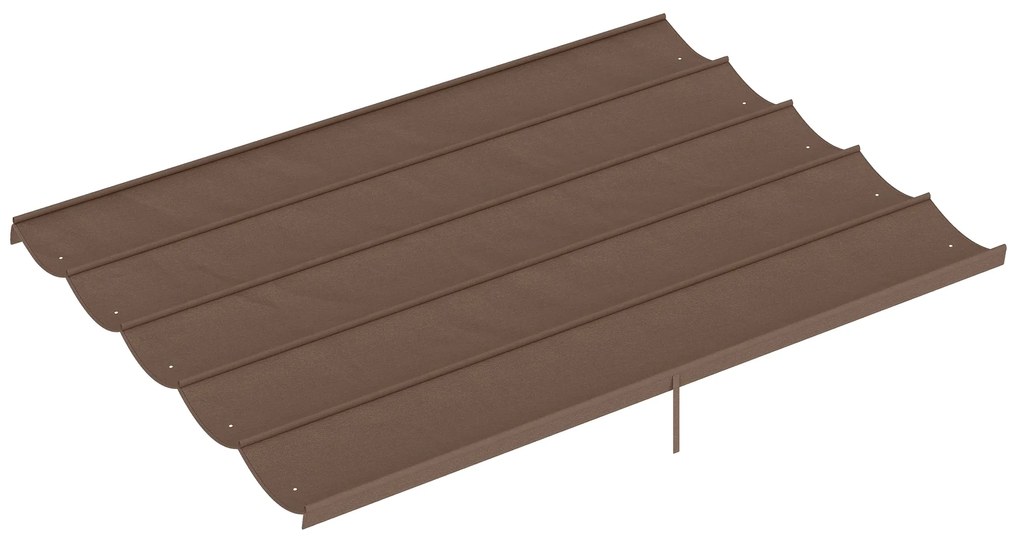 Outsunny Acoperiș de Schimb pentru Pergolă cu 10 Orificii de Drenaj, Copertină din Poliester pentru Pergolă, 350x260 cm, Gri | Aosom Romania