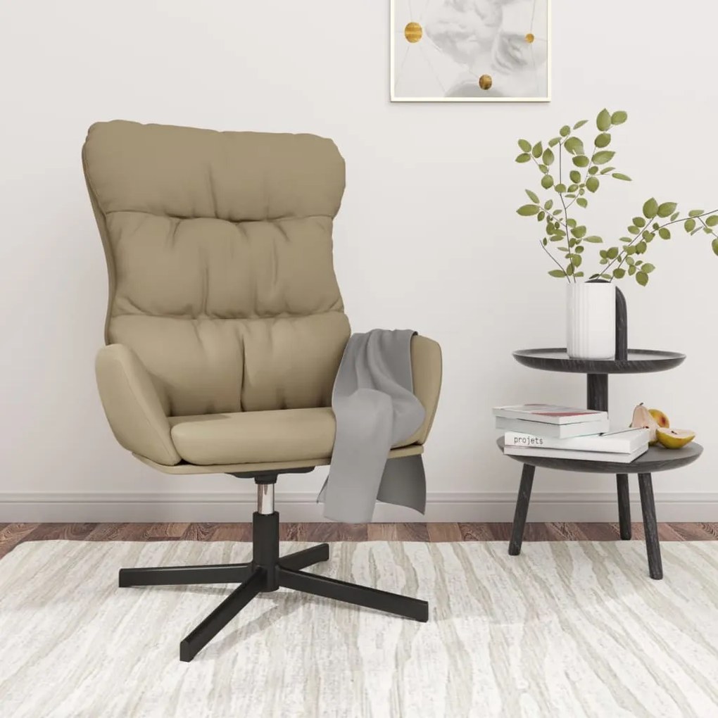 341193 vidaXL Scaun de relaxare, cappuccino, piele ecologică
