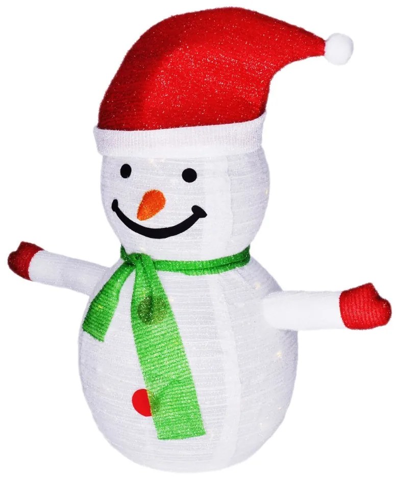 Brilagi - Decorațiune de Crăciun LED pentru exterior, 40 LED, 3x AA, IP44, om de zăpadă