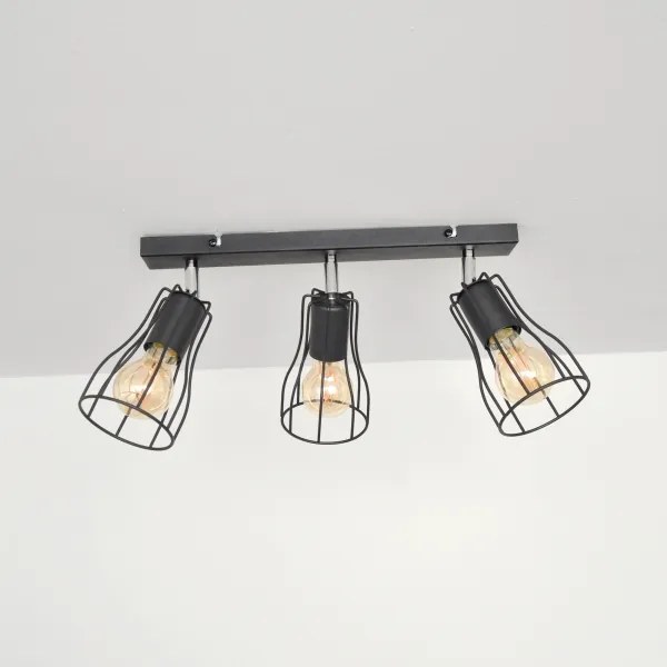 LED Spot TUBE II 3xE27/15W/230V negru