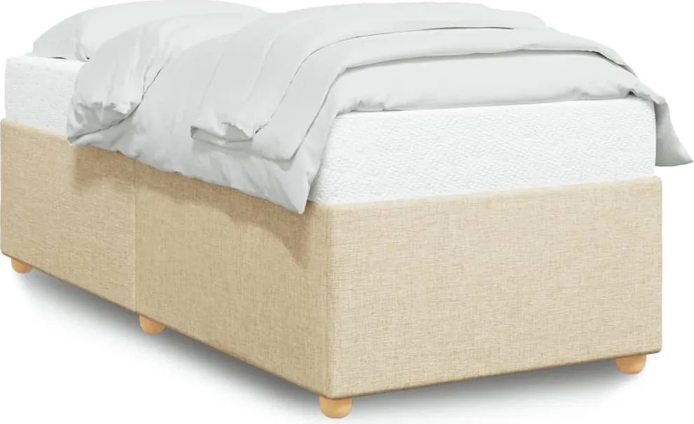 vidaXL Cadru de pat fără saltea cremă 80x200 cm țesătură