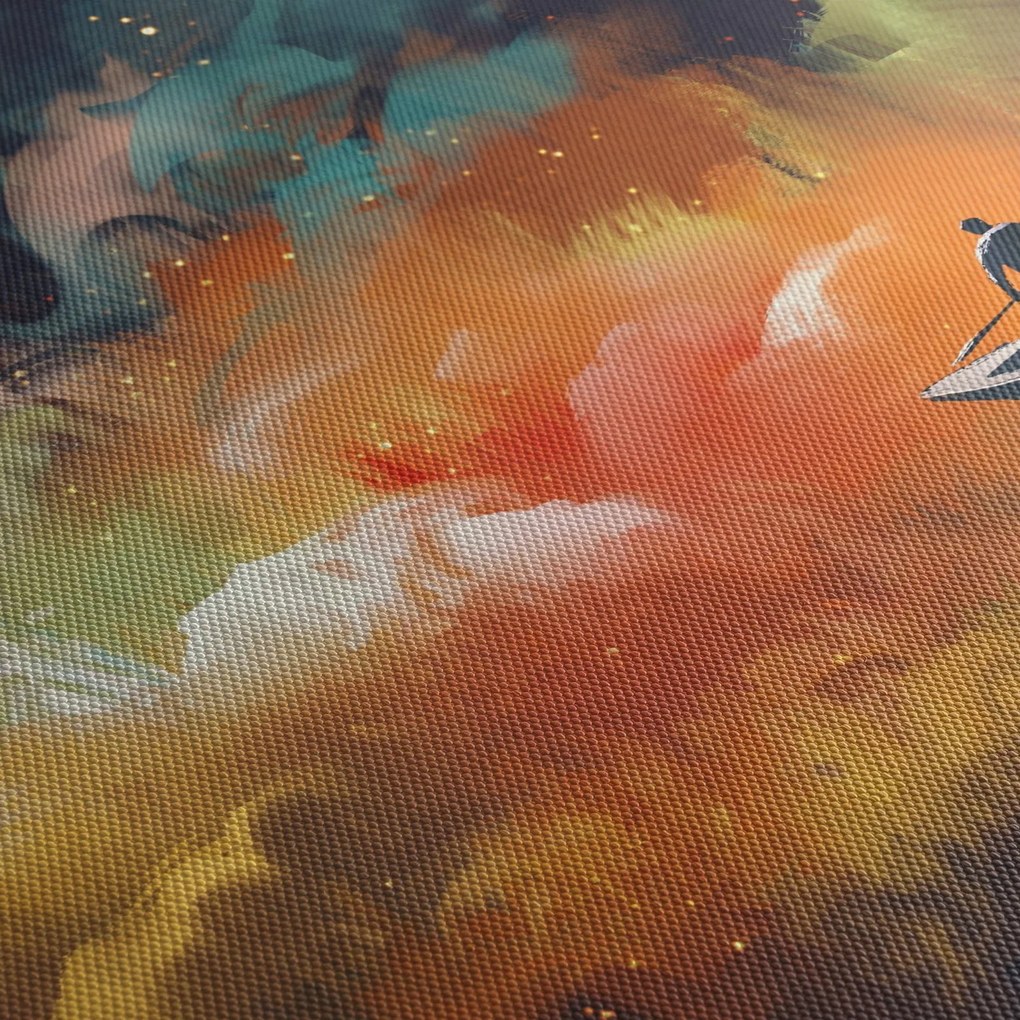Tablou - Om navigând prin spațiu (120x50 cm)