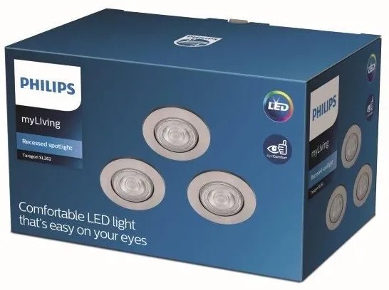 SET 3x plafonieră LED încastrată TARAGON LED/4,5W/230V 2700K Philips