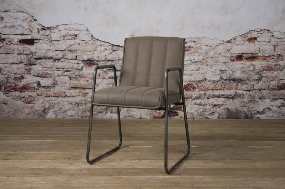 Scaun piele artificiala Santo gri