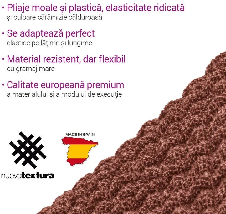Huse super elastice RUBINIA cărămizii colțar (l. 340 - 540 cm)