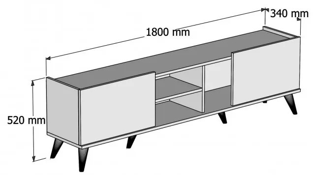 Comoda TV Elegante1310 Walnut