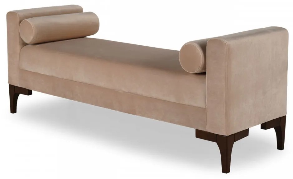 Bancă Venus, Cadru Lemn Solid, Crem, Catifea