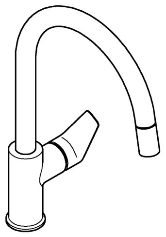 GROHE 30551000 - Baterie pentru chiuvetă START EDGE 357 mm, crom lucios