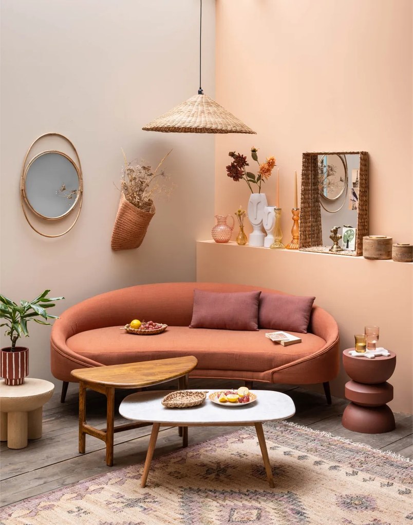 Set 2 cosuri decorative, in forma de fruza, din zambila de apa, Leaf