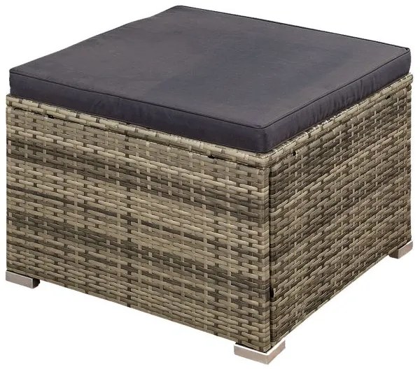 Jusky Set ratan de gradina Punta Cana L - perne gri/antracit