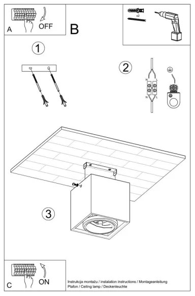 Lampă spot VALDE 1xGU10/40W/230V