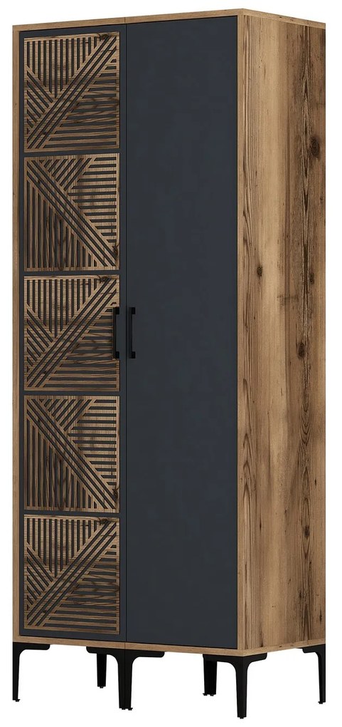 Dulap de haine Kiara PS (Nuc + antracit). 1088489