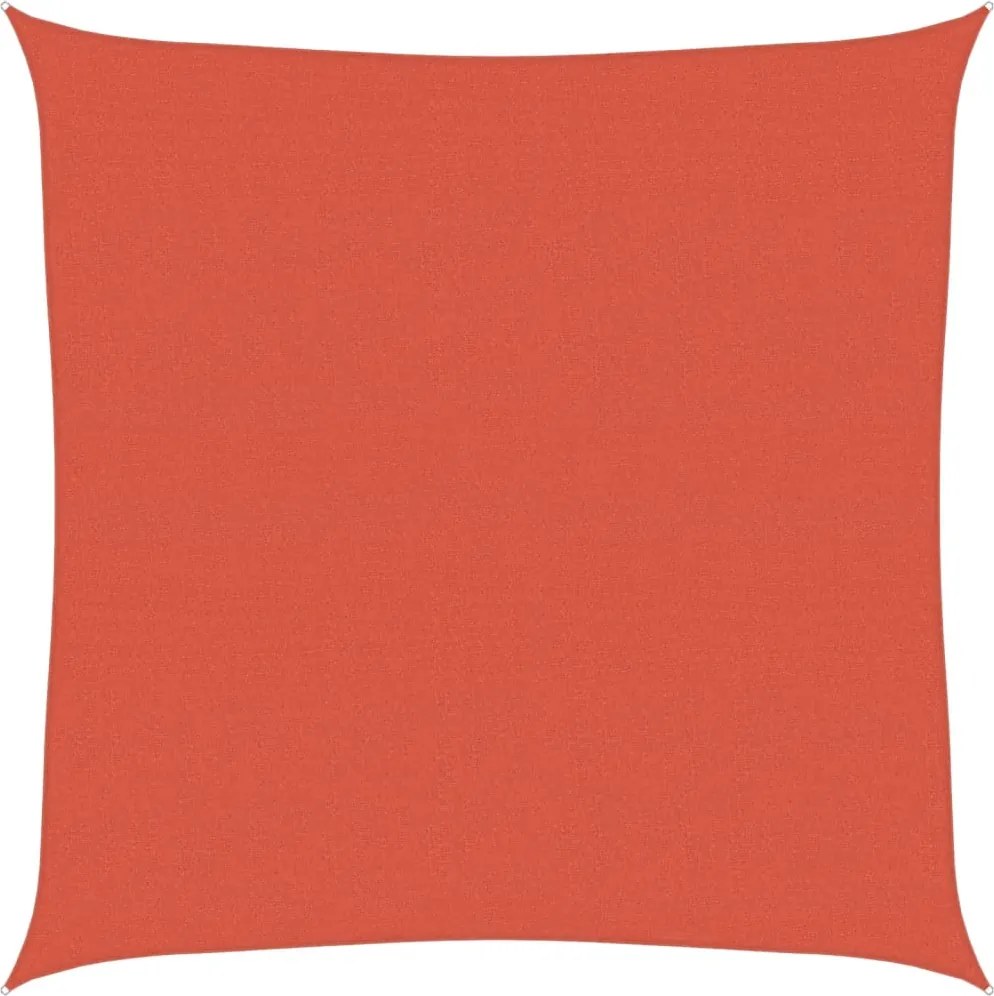 vidaXL Pânză parasolar, cărămiziu, 7x7 m, HDPE, 160 g/m²
