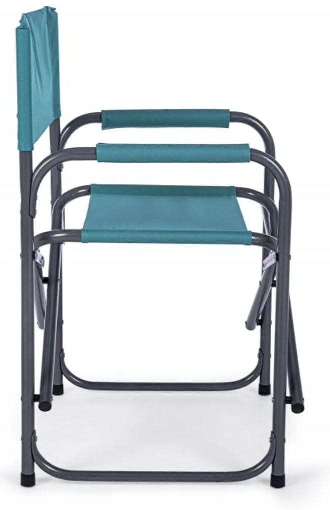 Scaun pentru gradina, Olbia, Bizzotto, 55x47x78 cm, pliabil, otel/poliester, turcoaz
