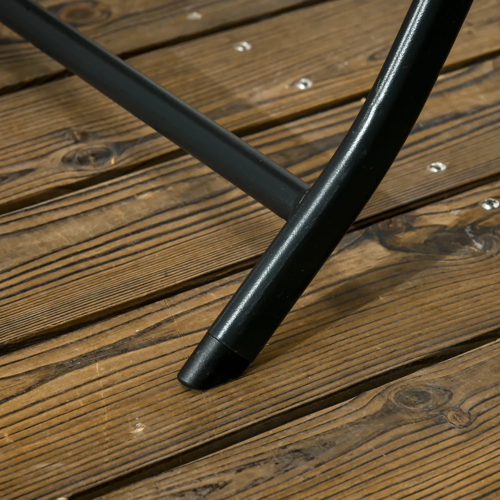Outsunny Set Mobilier de Grădină 3 Piese pentru Terasă, Oțel și HDPE, Design Modern, Gri Închis | Aosom Romania