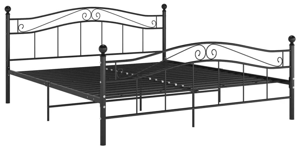 324997 vidaXL Cadru de pat, negru, 140x200 cm, metal