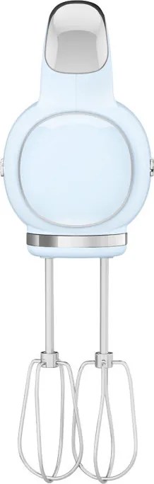 Mixer manual SMEG 50's Style HMF01PBEU, 250 W, 9 viteze, Functie Turbo, Afisaj LED, Timer, Accesorii, Albastru