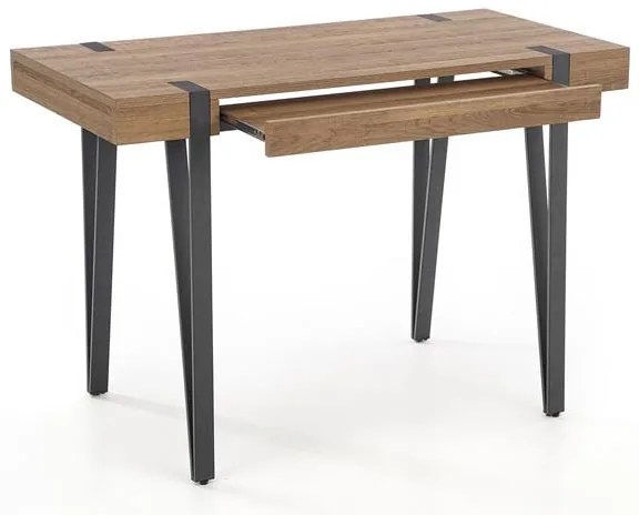 Masă PC Bernie (Lemn închis + Negru). Promo -7%. 1048753