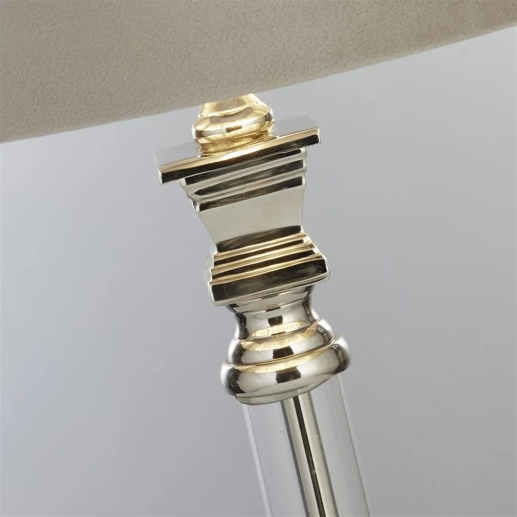 Veioza/Lampa de masa design lux elegant Belle crom/taupe