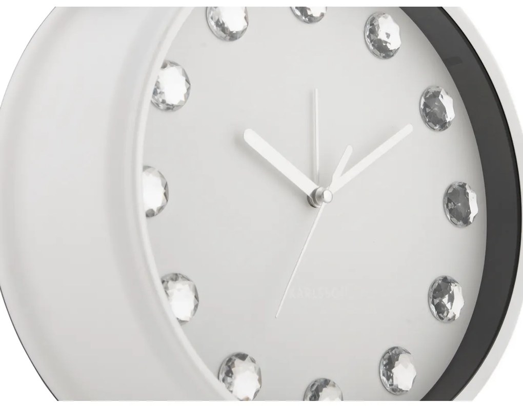 Karlsson 6019WH ceas de masă/alarmă de design alb,dia. 30 cm